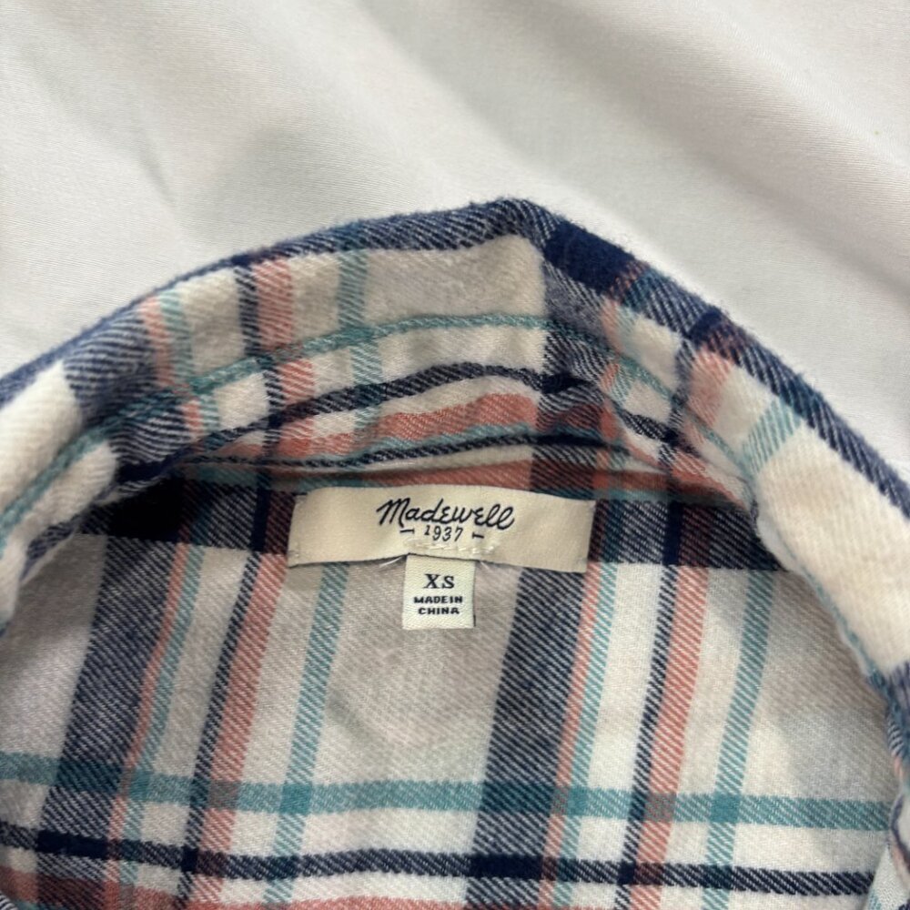 Madewell Plaid Button Down Shirt XS          Lot N - Picture 4 of 7